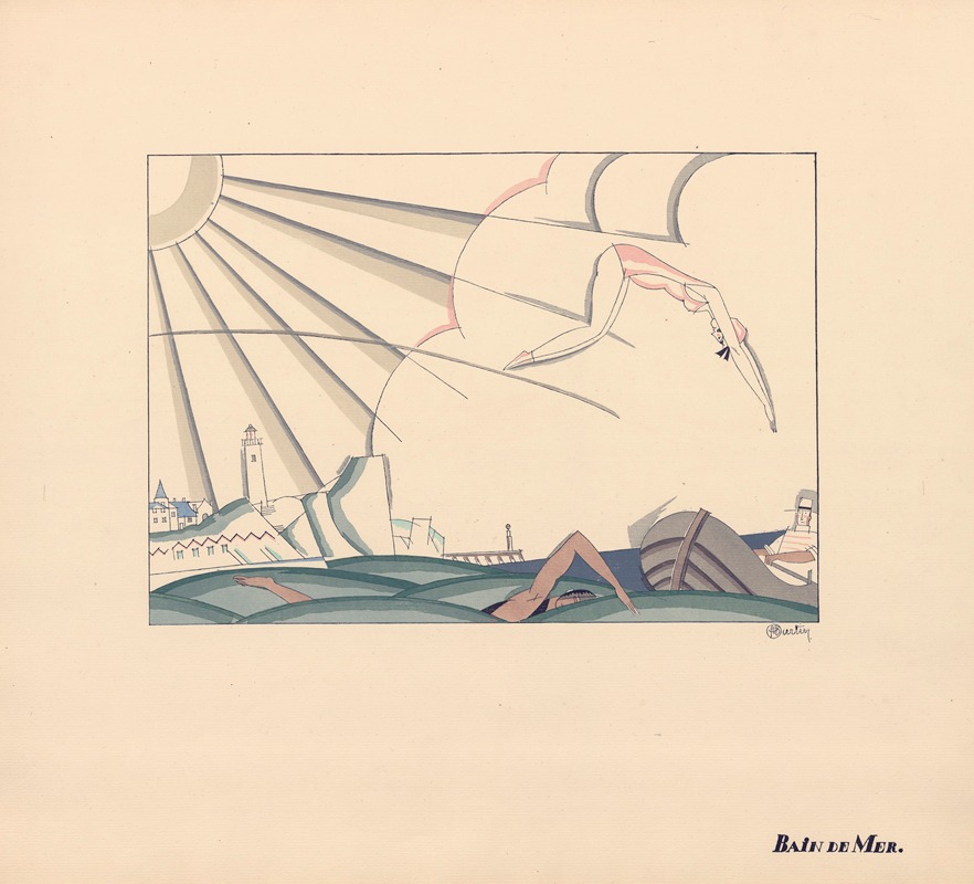 Charles Martin - Bain de mer