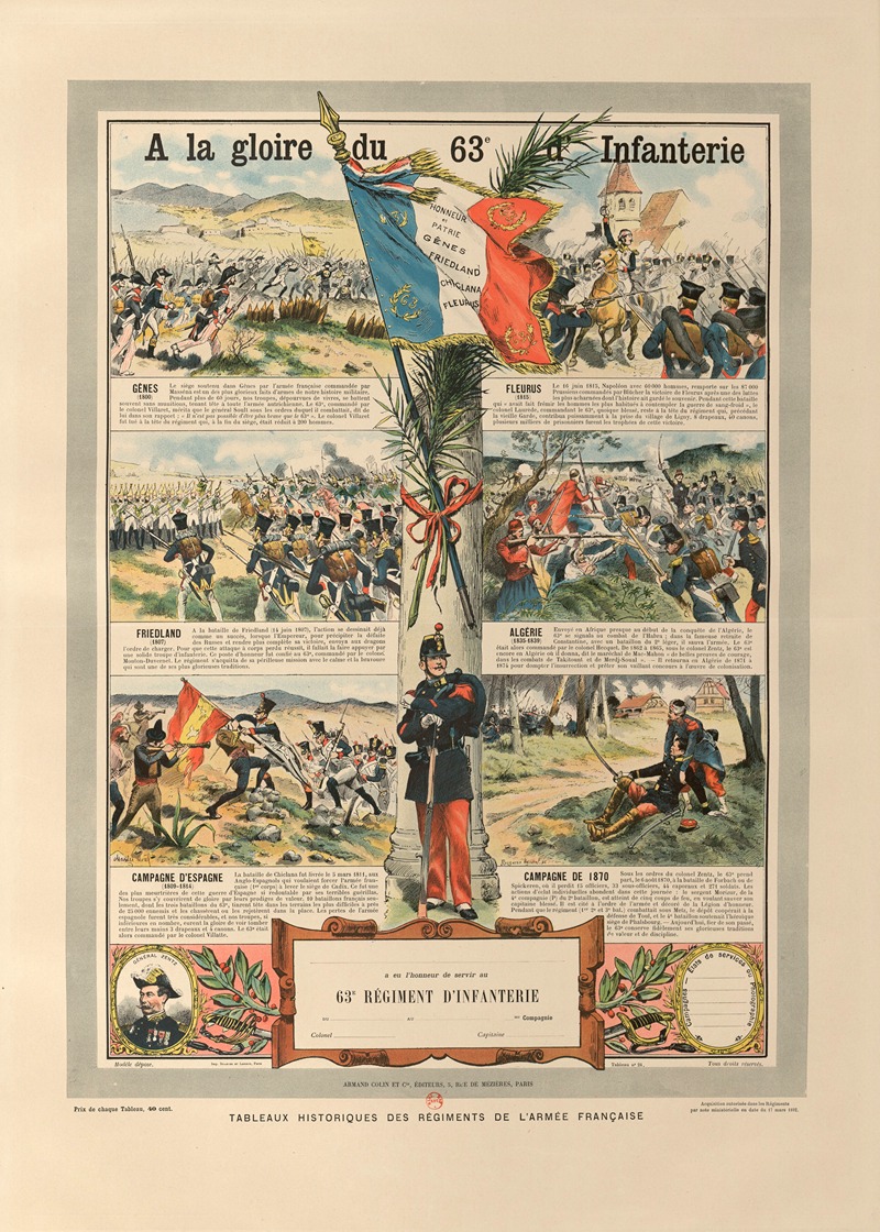 Charles Morel - A la gloire du 63 e d’Infanterie