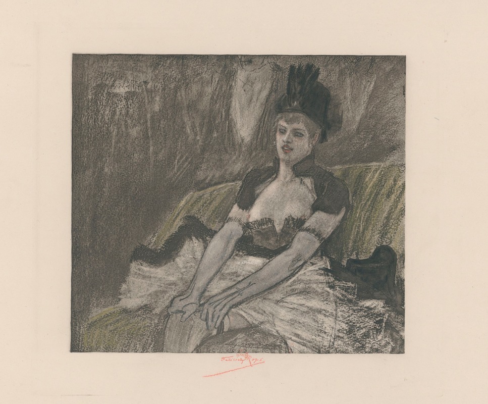 Félicien Rops - Le coup de la jarretière