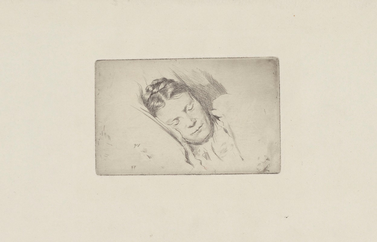 Félix Vallotton - La mère de l’artiste dormant, de face