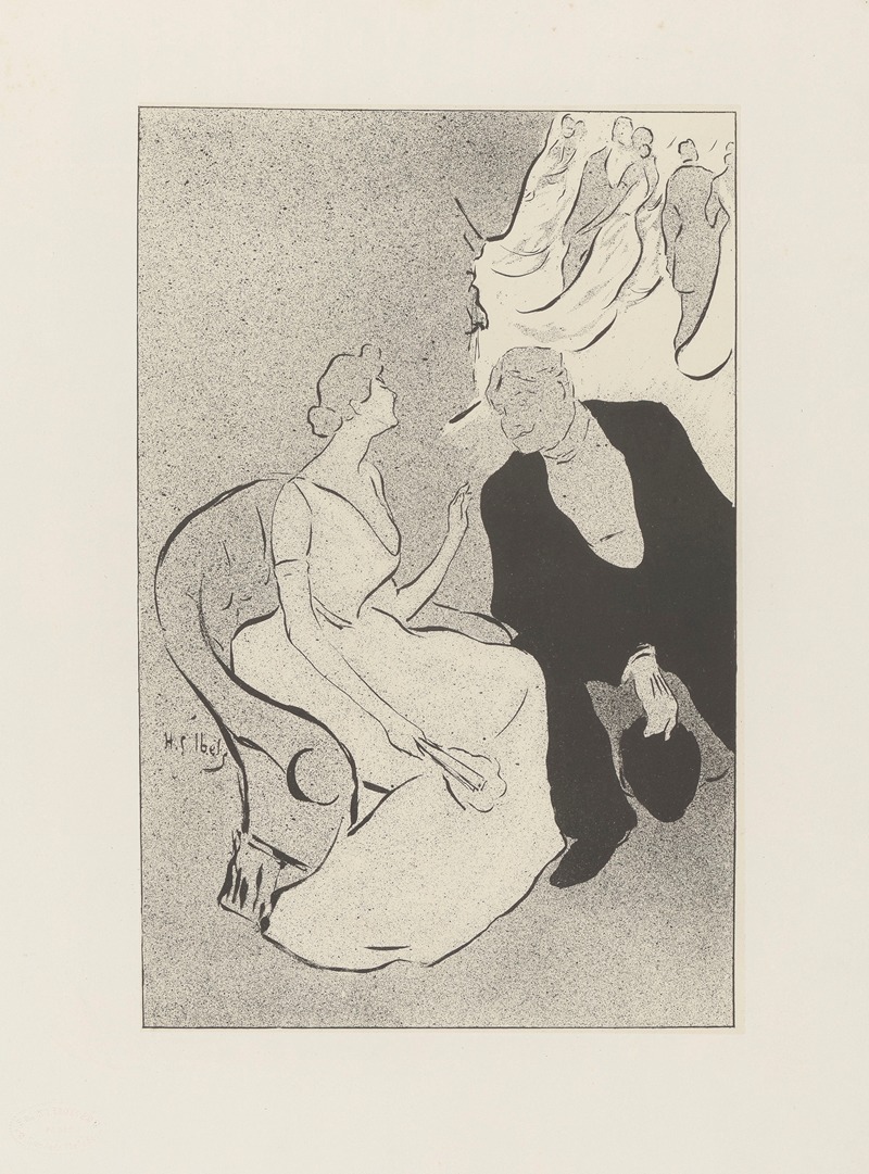 Henri-Gabriel Ibels - Conversation entre une femme et un homme