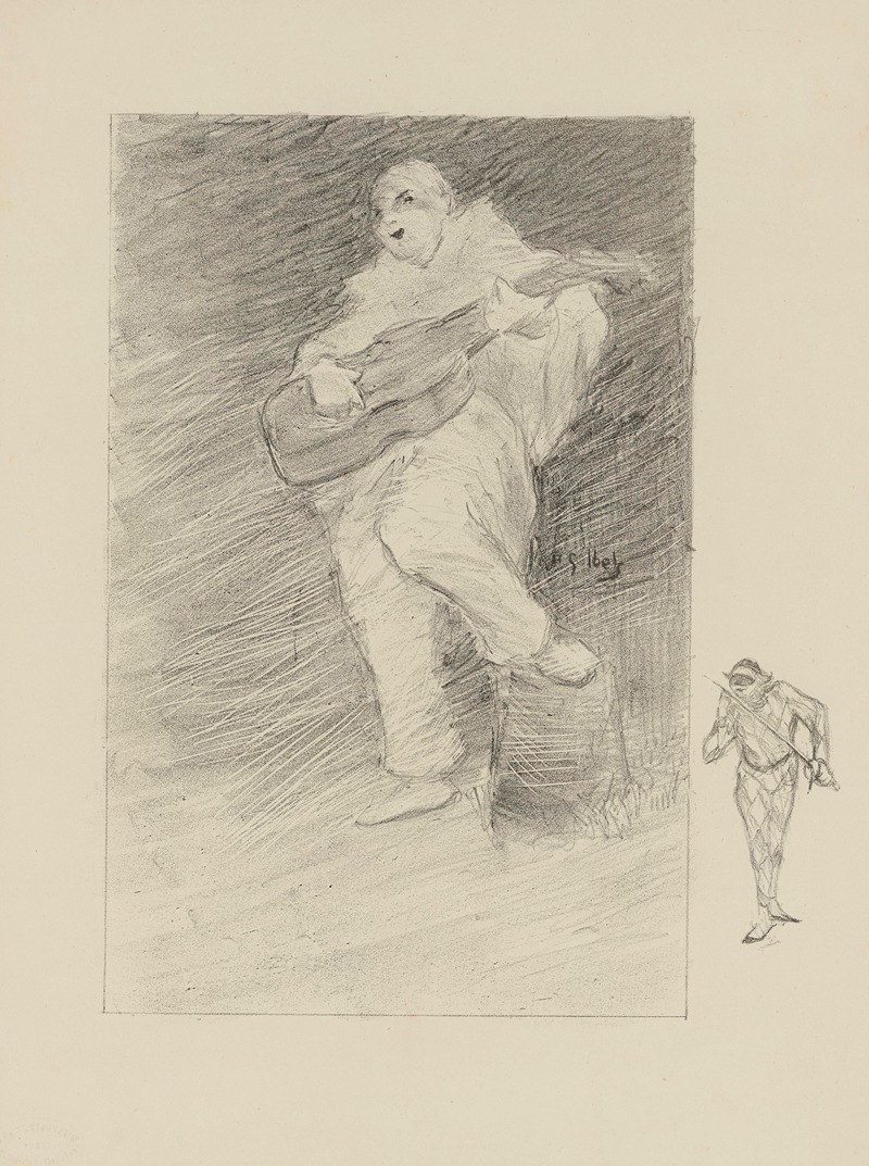 Henri-Gabriel Ibels - Pierrot musicien