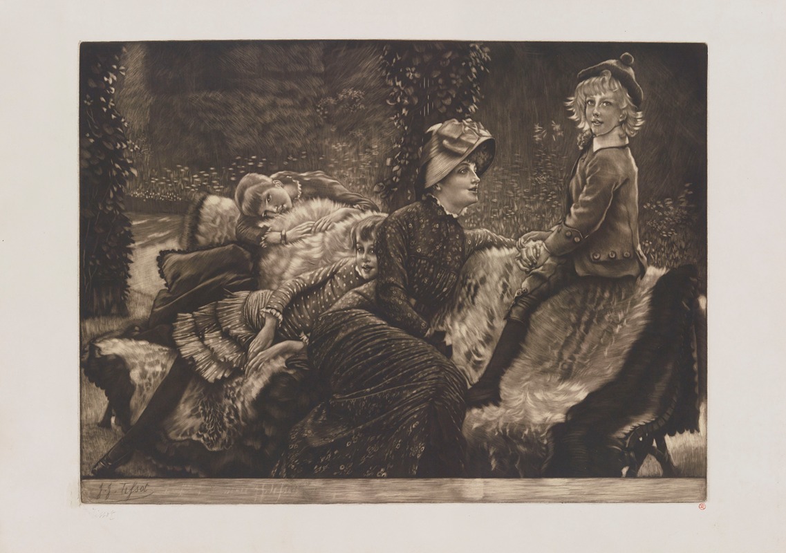 James Tissot - Le banc de jardin