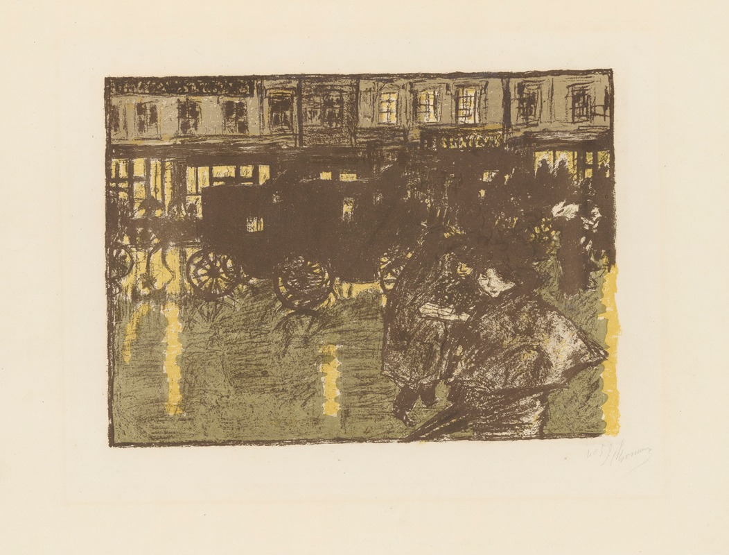 Pierre Bonnard - Rue, le soir, sous la pluie