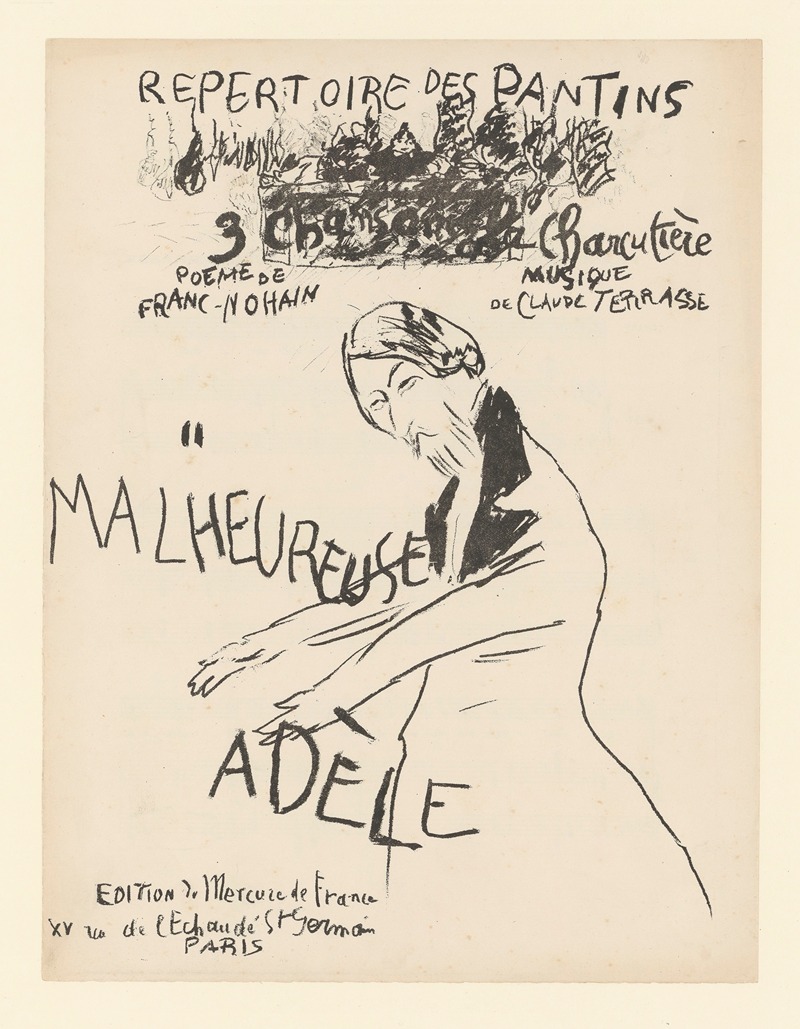 Pierre Bonnard - Trois chansons à la charcutière – Malheureuse Adèle