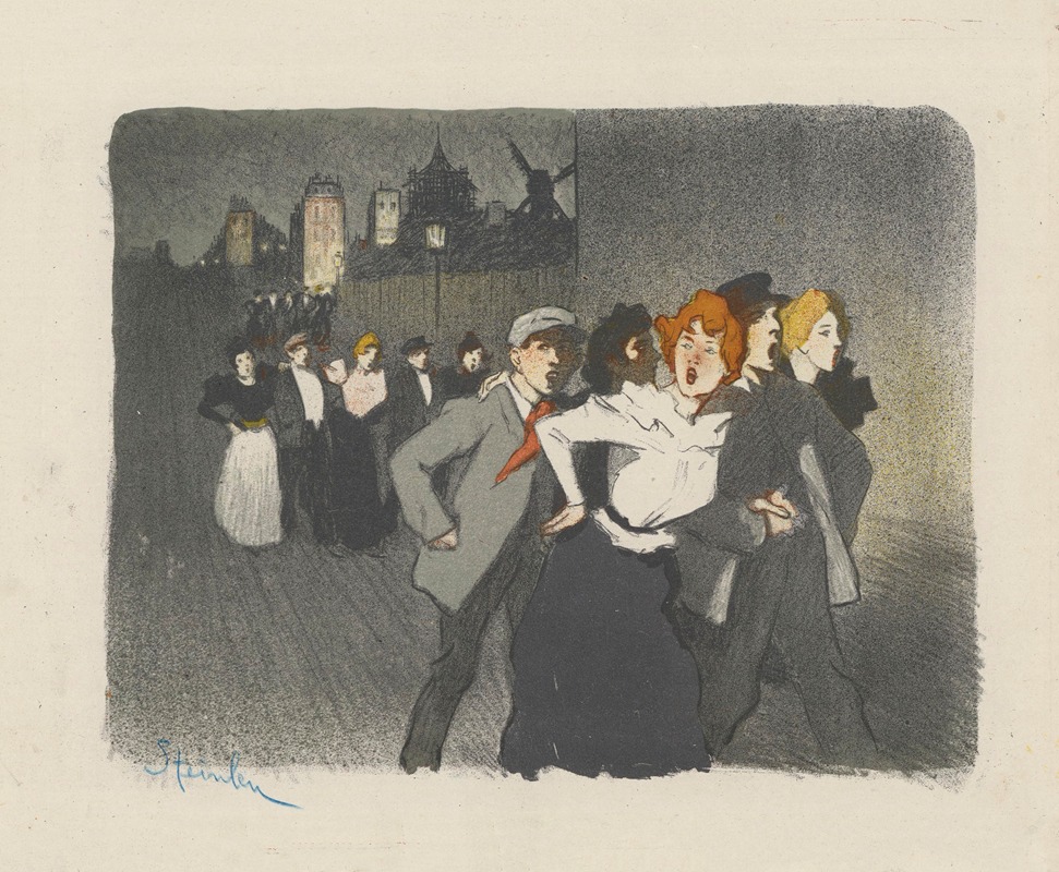 Théophile Alexandre Steinlen - Dans la rue, gigolots et gigolettes