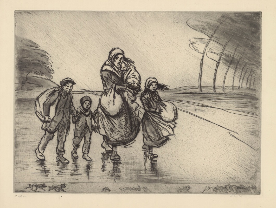 Théophile Alexandre Steinlen - La Fuite