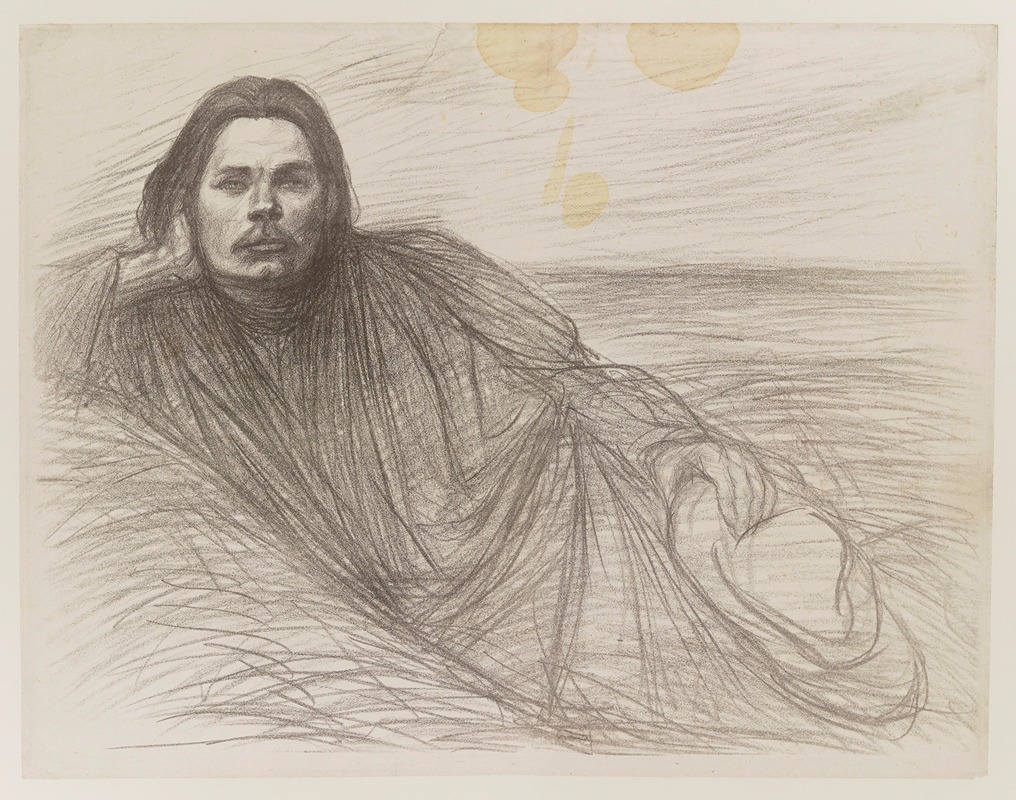Théophile Alexandre Steinlen - Maxime Gorki étendu