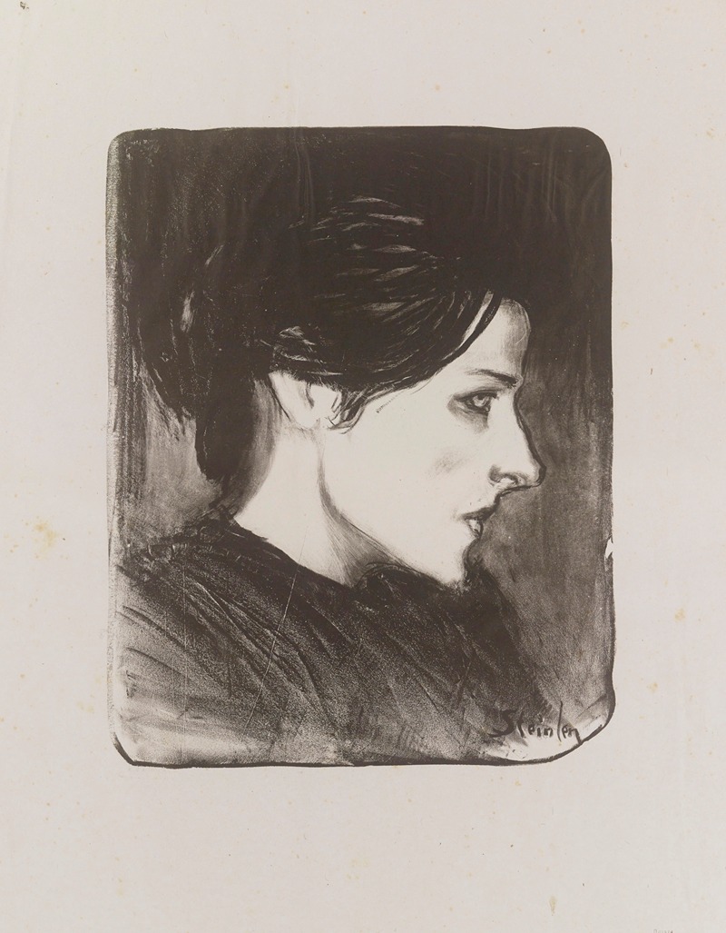 Théophile Alexandre Steinlen - Tête de femme de profil à droite