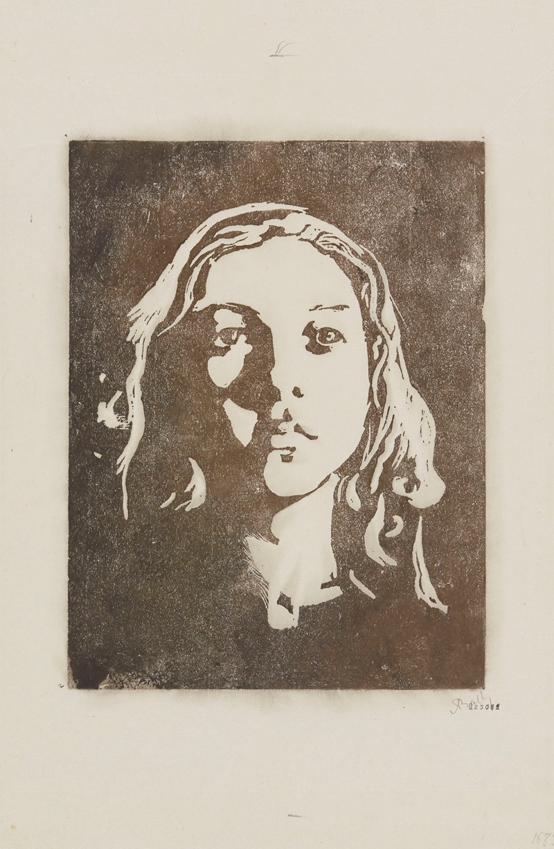 Alice Bally - Tête de jeune femme, de face