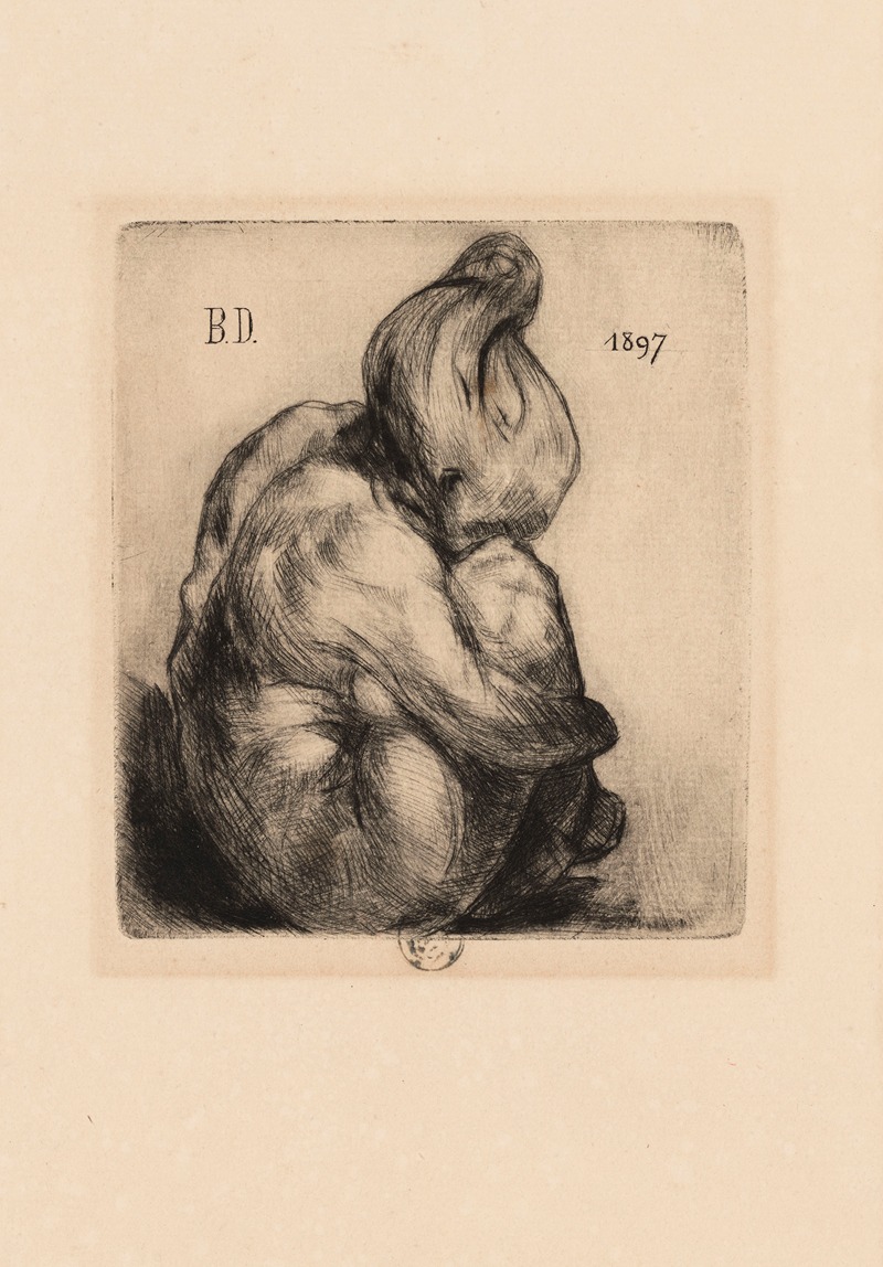 Blanche Derousse - Femme accroupie