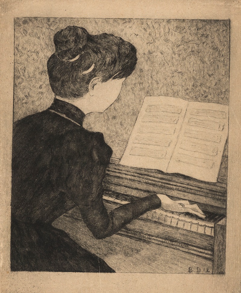 Blanche Derousse - Jeune femme au piano