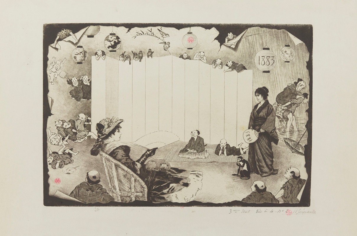 Henri-Charles Guérard - Calendrier pour 1883