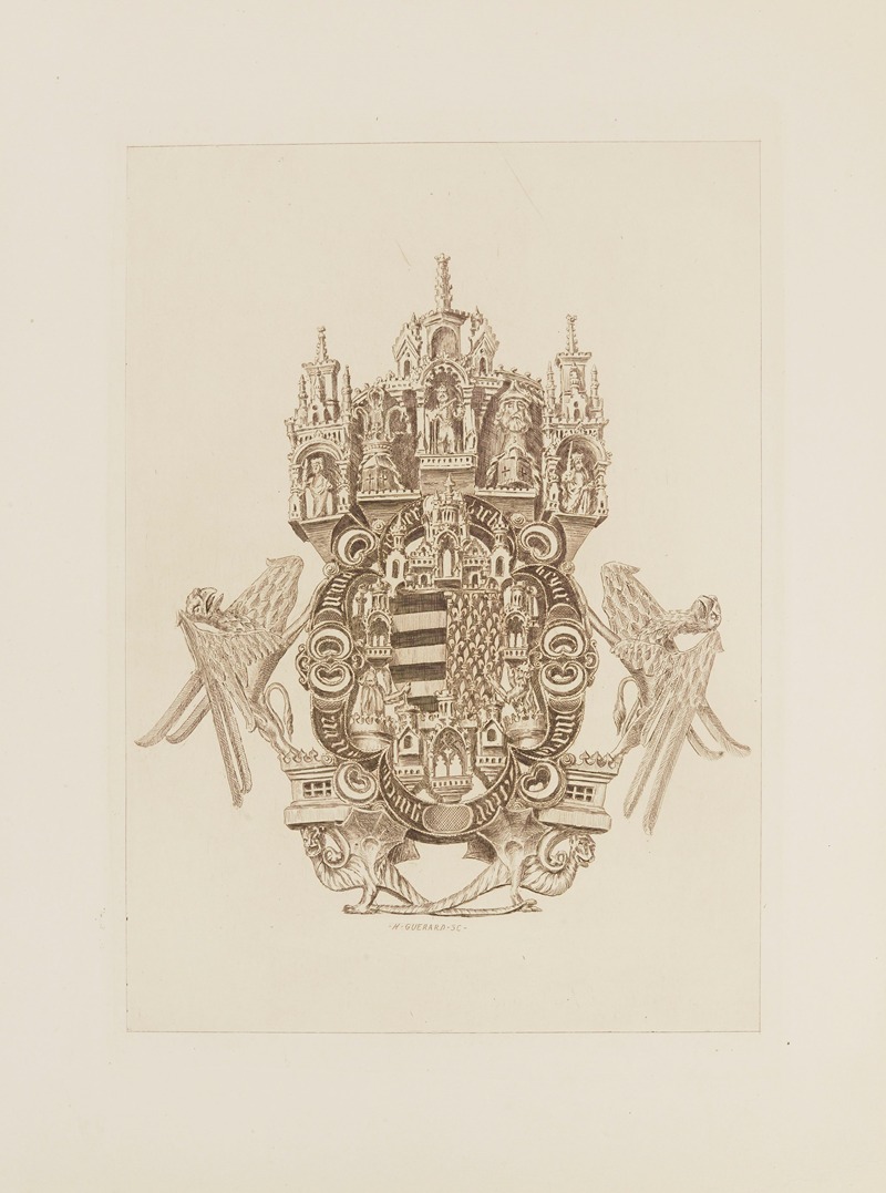Henri-Charles Guérard - Grand écusson gothique