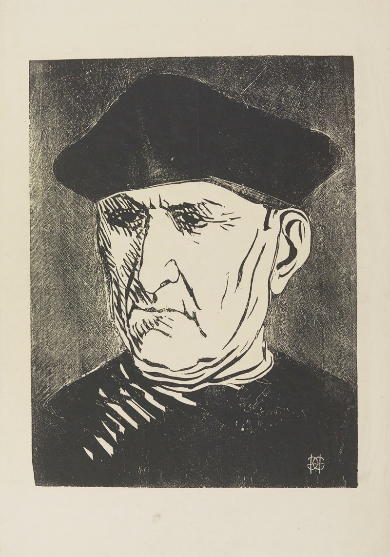 Henri-Charles Guérard - Grand portrait d’homme