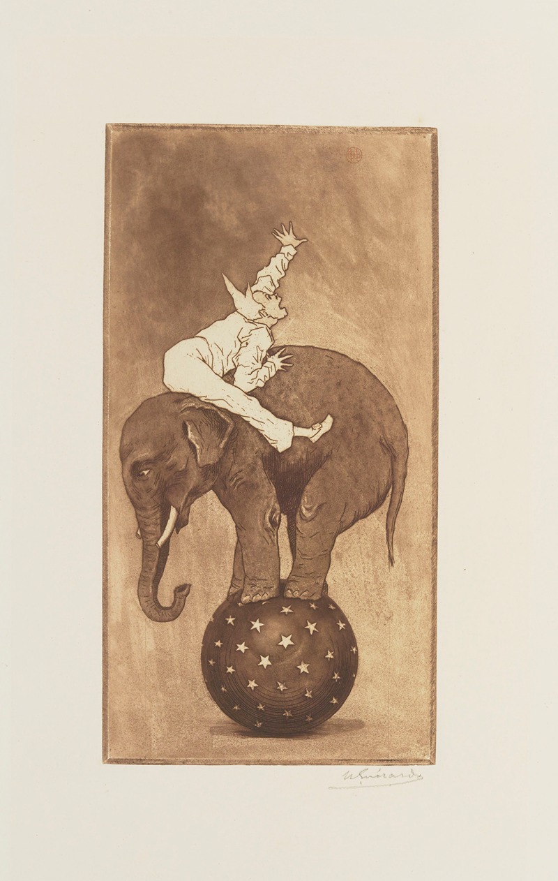Henri-Charles Guérard - L’éléphant et le clown