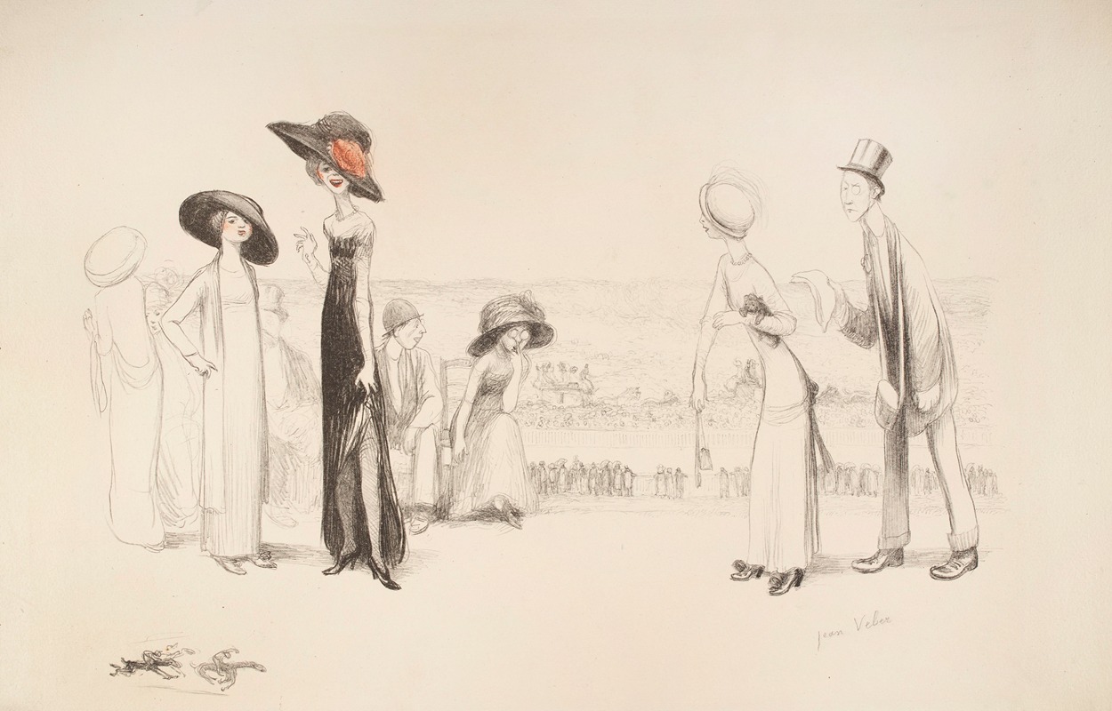 Jean Veber - Les courses d’Auteuil ou La Journée des drags