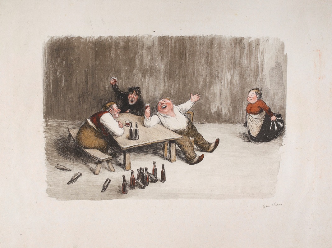 Jean Veber - Les Petits buveurs