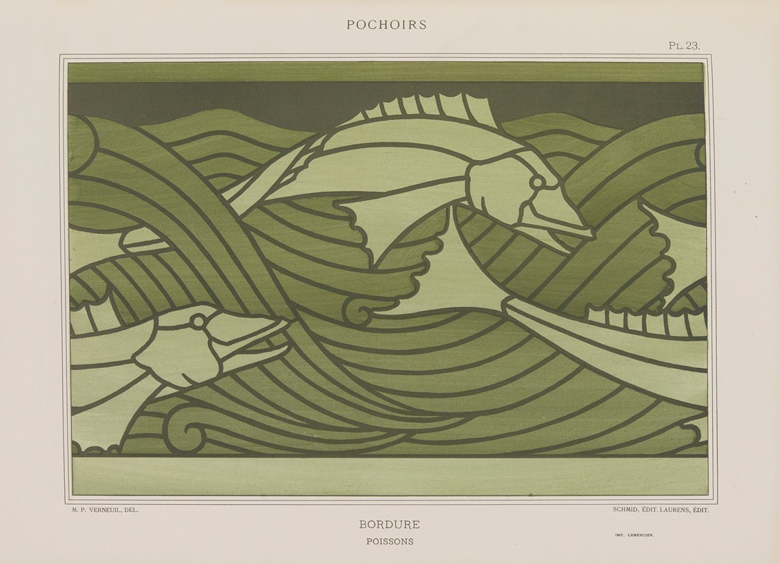 Maurice Pillard Verneuil - Bordure, poissons