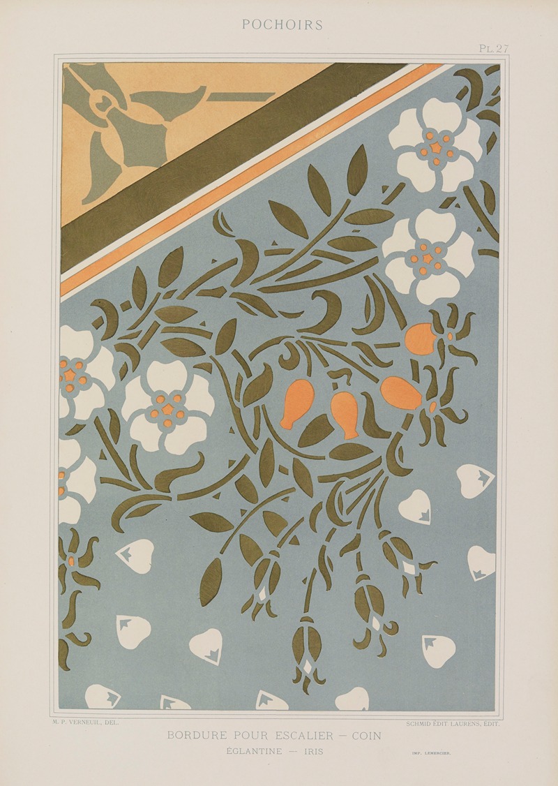 Maurice Pillard Verneuil - Bordure pour escalier – Coin, Églantine – Iris