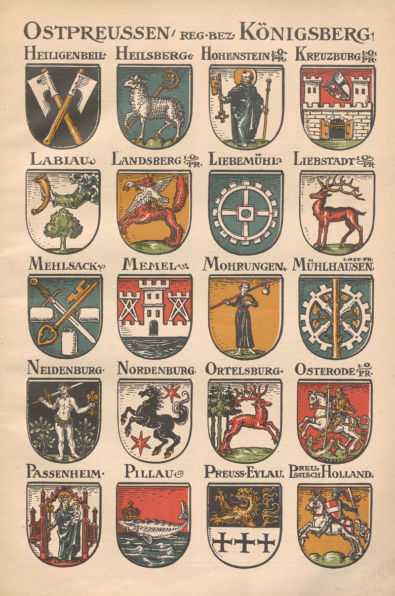 Otto Hupp - Die Wappen und Siegel der deutschen Stadte, Flecken und Dorfer Pl.06