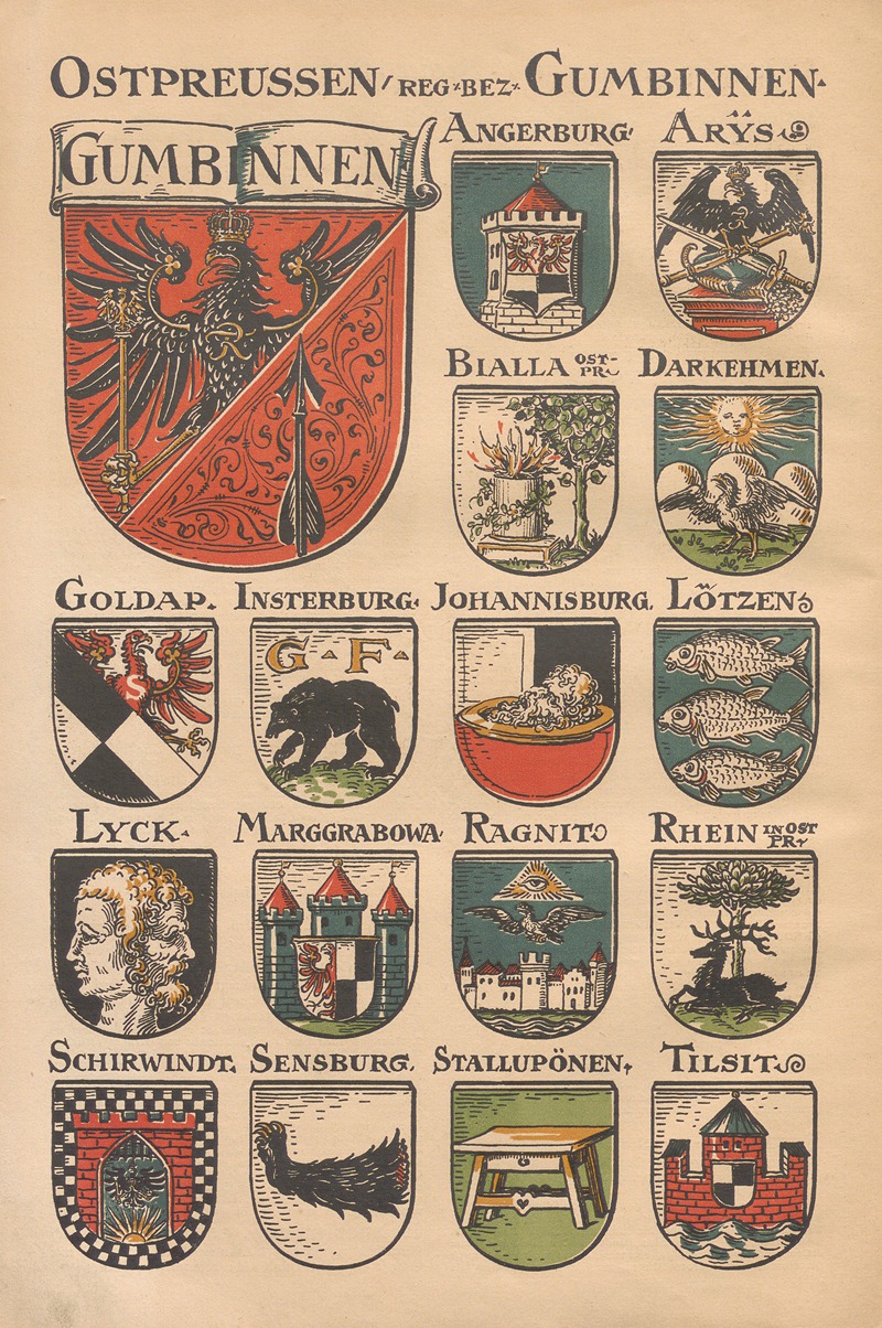 Otto Hupp - Die Wappen und Siegel der deutschen Stadte, Flecken und Dorfer Pl.08