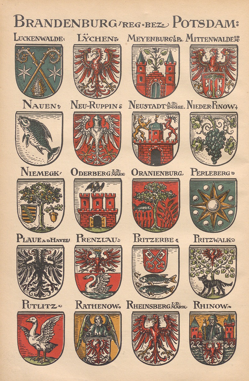 Otto Hupp - Die Wappen und Siegel der deutschen Stadte, Flecken und Dorfer Pl.15