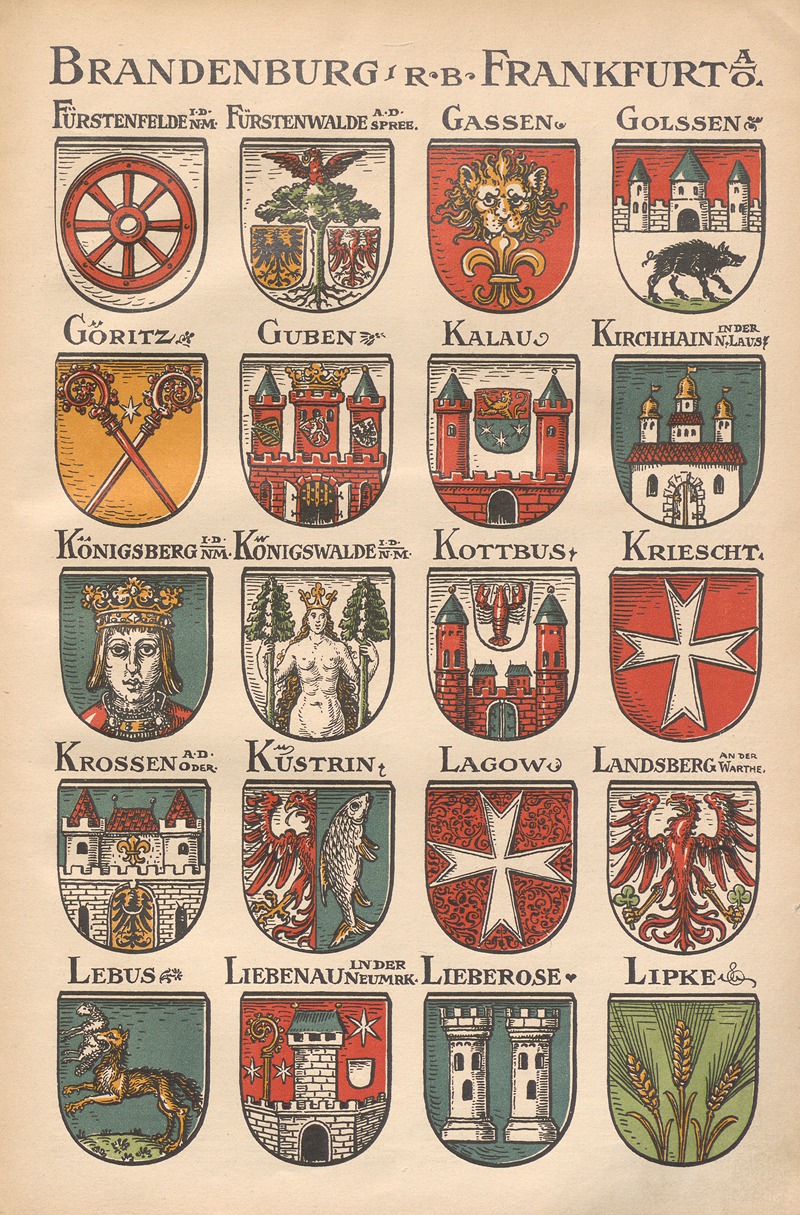 Otto Hupp - Die Wappen und Siegel der deutschen Stadte, Flecken und Dorfer Pl.18