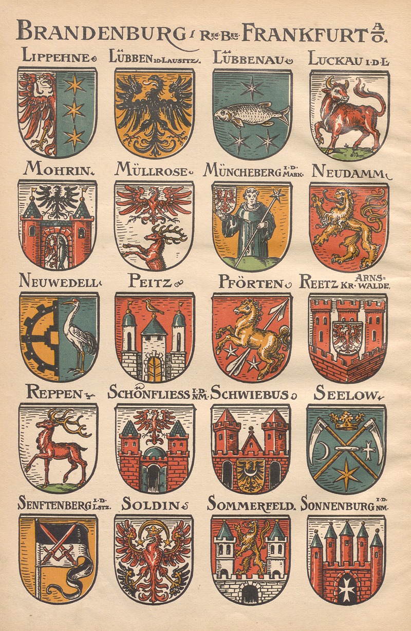 Otto Hupp - Die Wappen und Siegel der deutschen Stadte, Flecken und Dorfer Pl.19