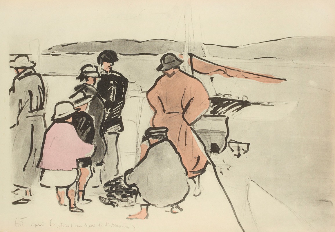 Paul Goute - Après la pêche (sur le port de Sainte-Maxime)