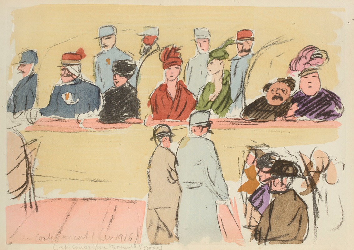 Paul Goute - Café-concert au moment de Verdun, février 1916