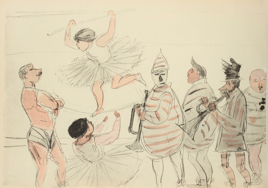 Paul Goute - Caricature d’un mur à Pontoise, caricature de famille
