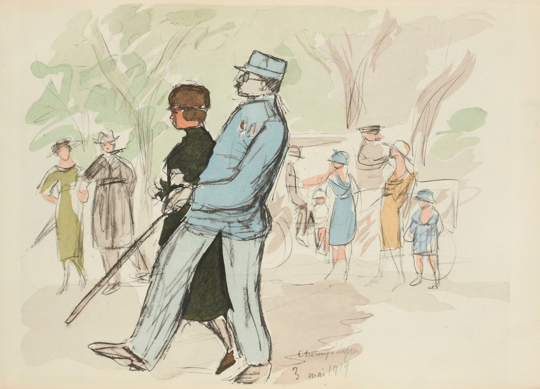 Paul Goute - Champs-Elysées, 3 mai 1919