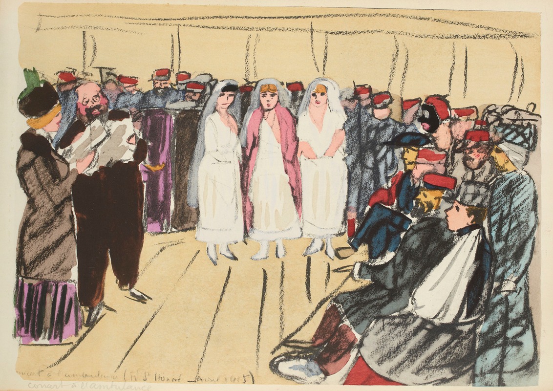 Paul Goute - Concert à l’ambulance, avril 1915
