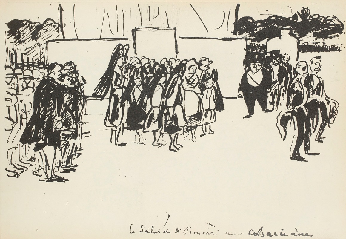 Paul Goute - Défilé du 14 juillet 1919 Le salut de M. Poincaré aux alsaciennes