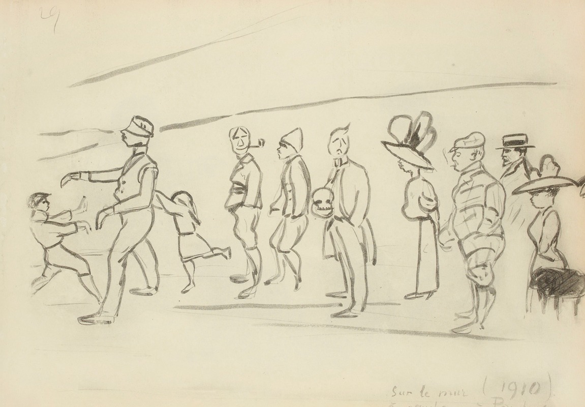 Paul Goute - Frise sur le mur à Pontoise