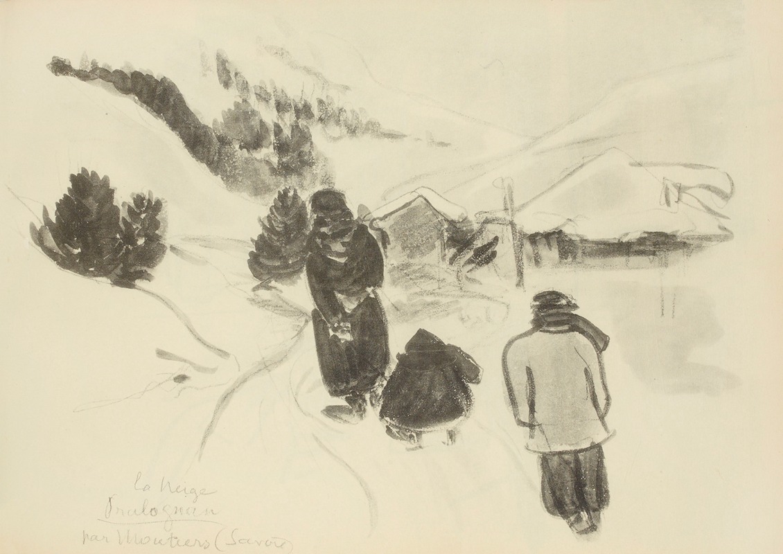Paul Goute - La neige; par Moutiers (Savoie)