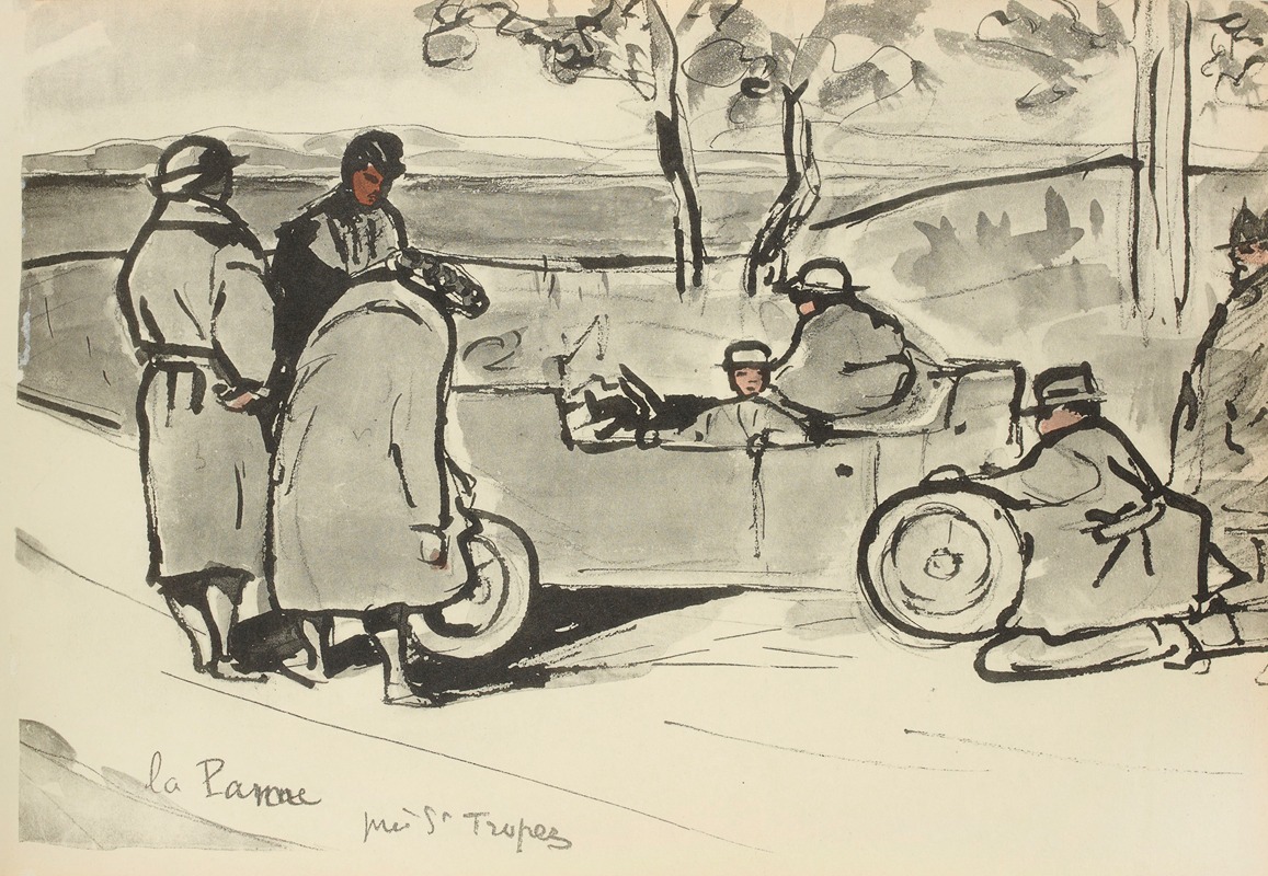 Paul Goute - La panne près Saint-Tropez