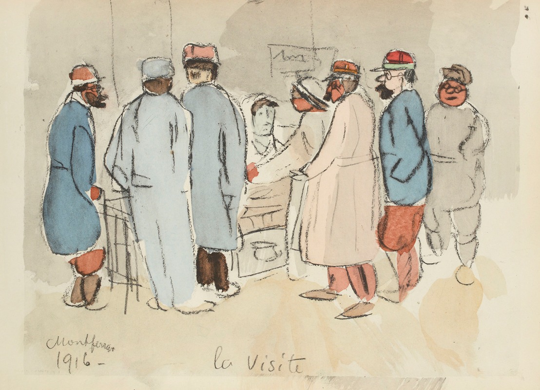 Paul Goute - La visite, Montferrand, 1916