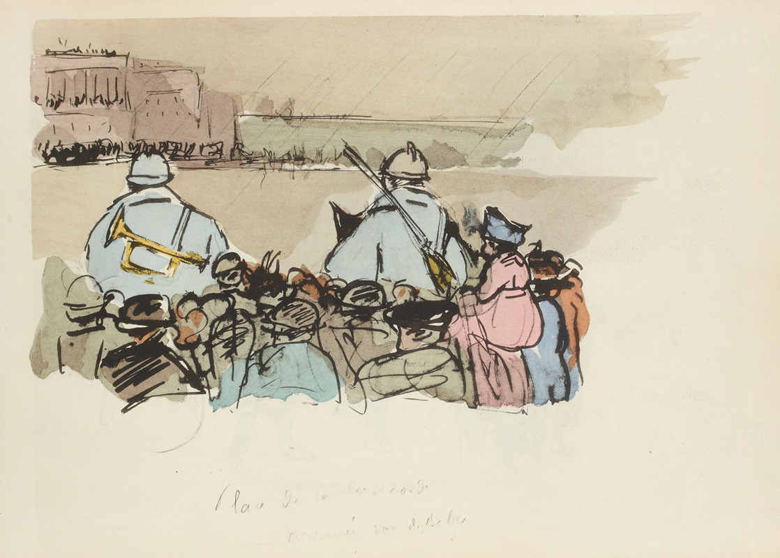 Paul Goute - Place de la Concorde, arrivée du roi des Belges