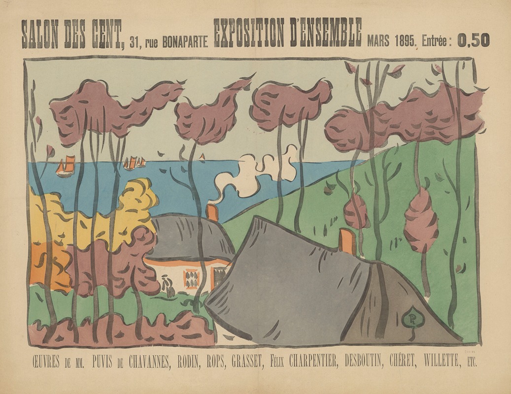 Philibert-Paul Charbonnier - Salon des Cent, 31 rue Bonaparte. Exposition d’ensemble, mars 1895