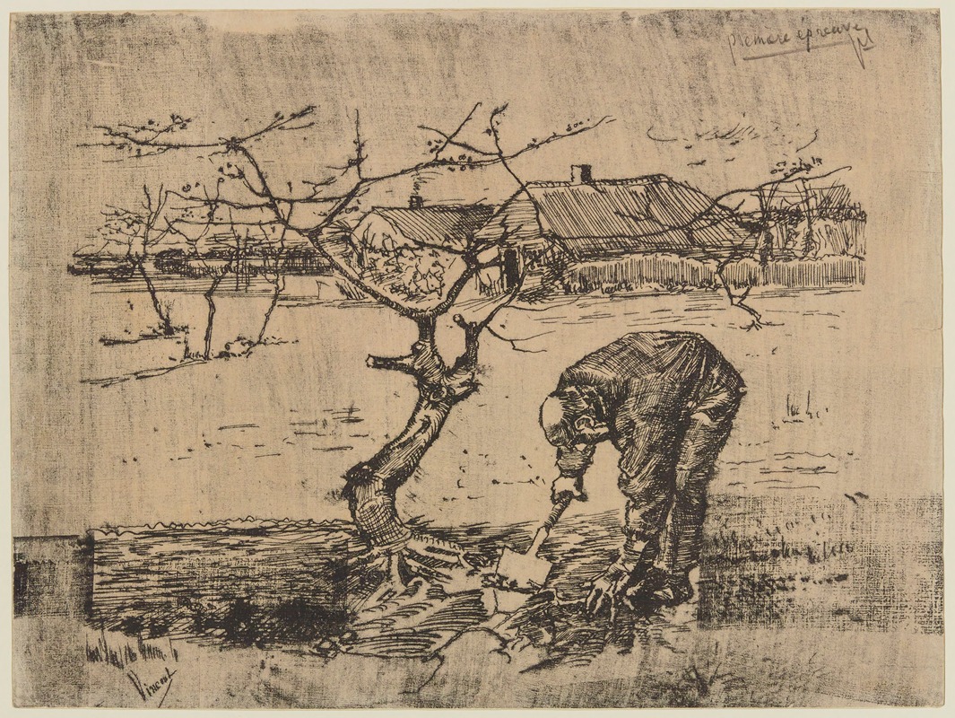 Vincent van Gogh - Dans le verger – Le bêcheur