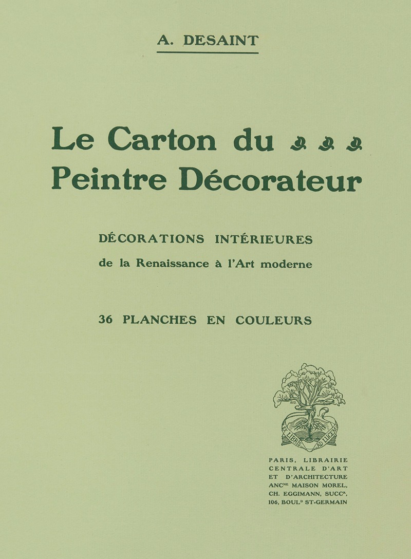 A. Desaint - Le carton du Peintre-Décorateur – cover