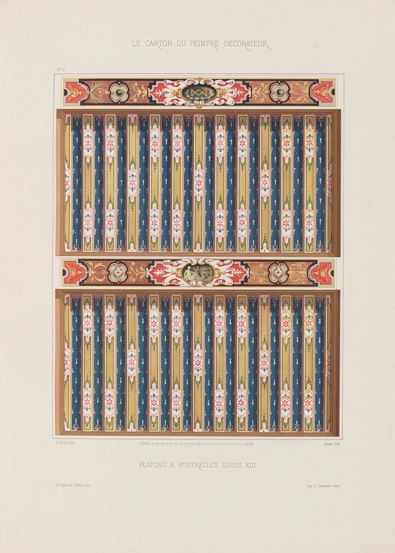 A. Desaint - Plafond à poutrelles Louis XIII