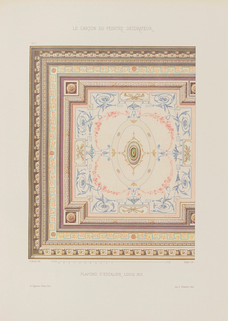 A. Desaint - Plafond d’escalier Louis XVI