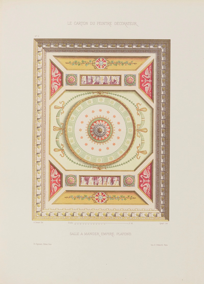 A. Desaint - Salle à manger Empire. Plafond