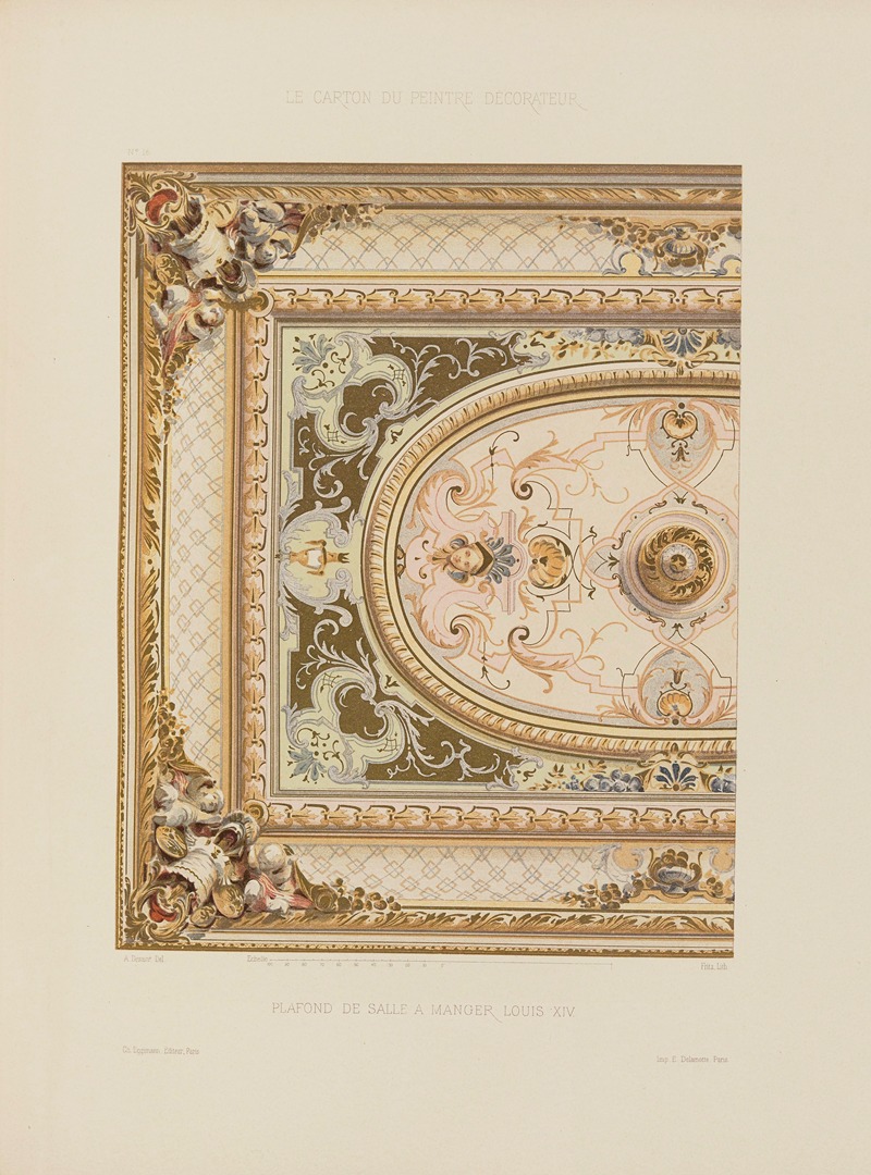 A. Desaint - Plafond de salle à manger Louis XIV