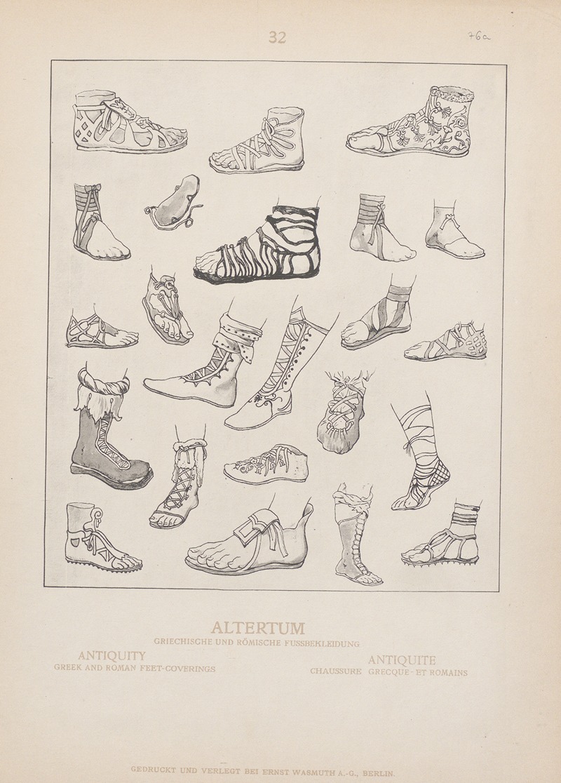 Adolf Rosenberg - Antiquity; Greek and Roman feet coverings