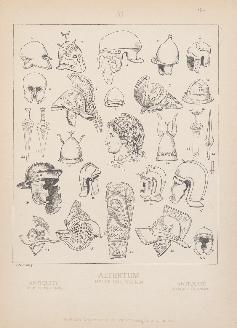 Adolf Rosenberg - Antiquity; Helmets and arms
