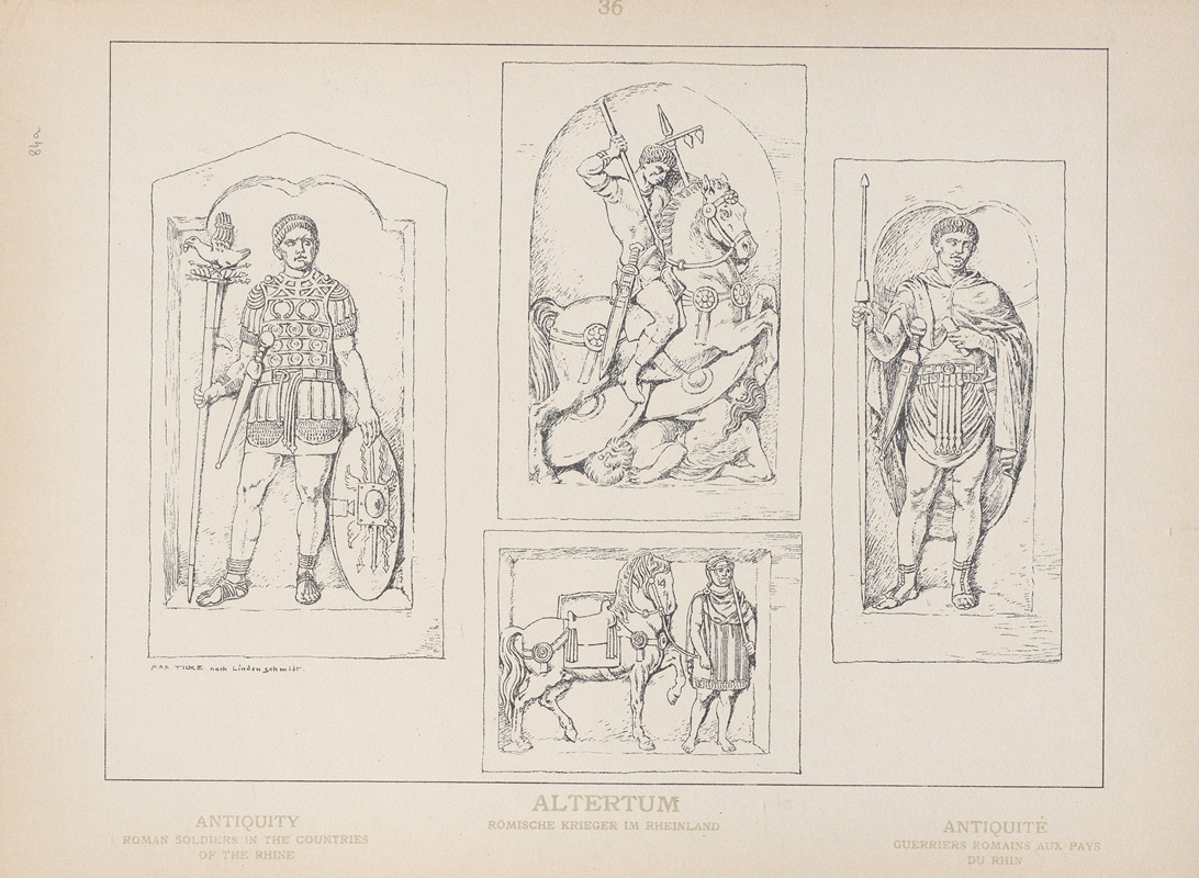Adolf Rosenberg - Antiquity; Roman soldiers in the countries of the Rhine